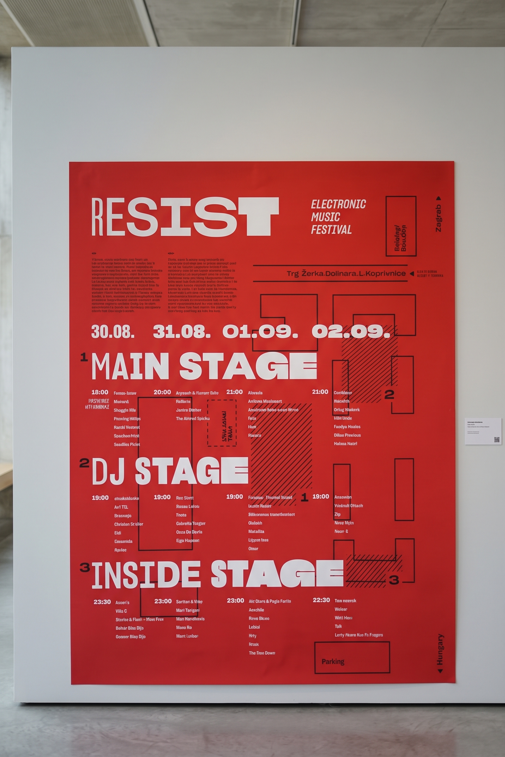 RESIST Music Festival Poster and Wayfinding